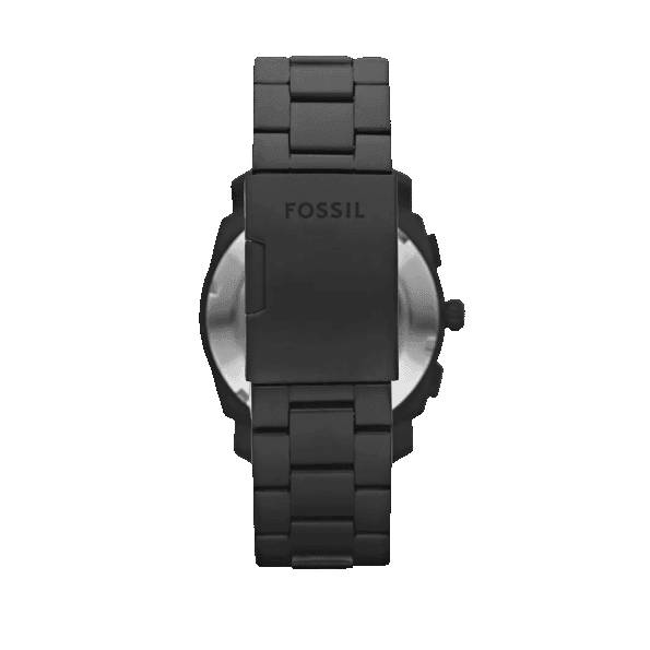 Fossil Machine Men's Black Dial Stainless Steel Band Chronograph Watch - FS4682, Analog Display -3