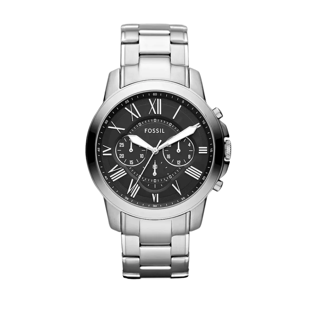 Original Fossil Grant Chronograph Stainless Steel Watch FS4736 -1