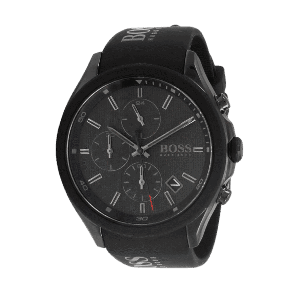 Original BOSS Chronograph Quartz Watch for Men with Black Silicone Bracelet - 1513720 - 44mm -2