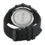 Original BOSS Chronograph Quartz Watch for Men with Black Silicone Bracelet – 1513720 – 44mm -1
