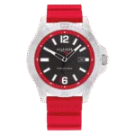 Original Tommy Hilfiger 1710540 Men's Quartz Red Silicone Strap Watch Red 46mm -1