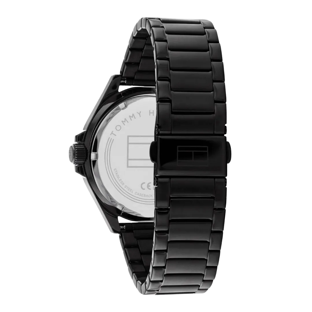 Original Tommy Hilfiger Men's Watch Logan Black Dial Stainless Steel Bracelet 1792014 -3