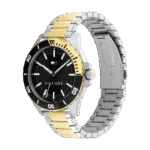Original Tommy Hilfiger Two-Tone Steel Black Dial Men’s Watch – 1792013 -1