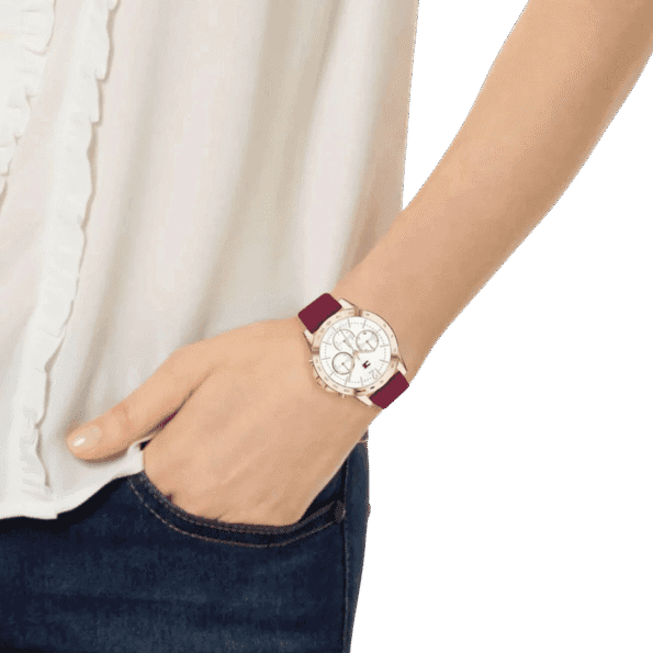 Original TOMMY HILFIGER HAVEN WOMEN's WHITE DIAL WATCH-1782200-38mm-5