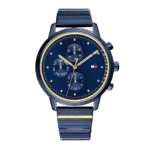 Original Tommy Hilfiger 1781893 Stainless Steel Round Analog Water Resistant Watch for Women - Blue - 38mm