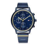 Original Tommy Hilfiger 1781893 Stainless Steel Round Analog Water Resistant Watch for Women-Blue-38mm-1