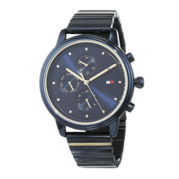 Original Tommy Hilfiger 1781893 Stainless Steel Round Analog Water Resistant Watch for Women-Blue-38mm-2