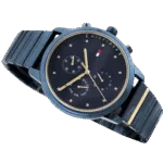 Original Tommy Hilfiger 1781893 Stainless Steel Round Analog Water Resistant Watch for Women-Blue-38mm-1