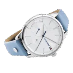 Original Tommy Hilfiger 1782023 Leather Round Analog Water Resistant Watch for Women – Baby Blue – 38mm-Original Tommy Hilfiger Women’s Quartz Watch with Silicone Strap White 20 Model 1782388-38mm-1