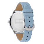Original Tommy Hilfiger 1782023 Leather Round Analog Water Resistant Watch for Women – Baby Blue – 38mm-Original Tommy Hilfiger Women’s Quartz Watch with Silicone Strap White 20 Model 1782388-38mm-1