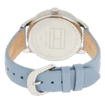 Original Tommy Hilfiger 1782023 Leather Round Analog Water Resistant Watch for Women – Baby Blue – 38mm-Original Tommy Hilfiger Women’s Quartz Watch with Silicone Strap White 20 Model 1782388-38mm-1