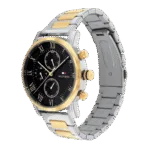 Original Tommy Hilfiger 1791559 Two-Tone Stainless Steel Round Analog Water Resistant Watch for Men – Silver and Gold – 46mm-1