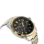 Original Tommy Hilfiger 1791559 Two-Tone Stainless Steel Round Analog Water Resistant Watch for Men – Silver and Gold – 46mm-1