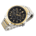 Original Tommy Hilfiger 1791559 Two-Tone Stainless Steel Round Analog Water Resistant Watch for Men – Silver and Gold – 46mm-1