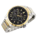 Original Tommy Hilfiger 1791559 Two-Tone Stainless Steel Round Analog Water Resistant Watch for Men – Silver and Gold – 46mm-1