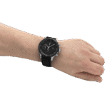 Original Tommy Hilfiger Analogue Multifunction Quartz Watch for Men with Black Leather Strap and black dial – 1791810- 46mm-1