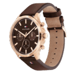 Original Tommy Hilfiger Analogue Multifunction Quartz Watch for Men with Dark Brown Leather Strap – 1710497 -1