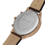 Original Tommy Hilfiger Analogue Multifunction Quartz Watch for Men with Dark Brown Leather Strap – 1710497 -1