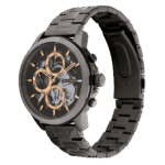 Original Tommy Hilfiger Analogue Multifunction Quartz Watch for Men with Gunmetal Stainless Steel Bracelet-1710479-Black dial with Black metal band-44mm-1