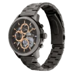 Original Tommy Hilfiger Analogue Multifunction Quartz Watch for Men with Gunmetal Stainless Steel Bracelet-1710479-Black dial with Black metal band-44mm-1