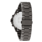 Original Tommy Hilfiger Analogue Multifunction Quartz Watch for Men with Gunmetal Stainless Steel Bracelet-1710479-Black dial with Black metal band-44mm-1