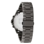 Original Tommy Hilfiger Analogue Multifunction Quartz Watch for Men with Gunmetal Stainless Steel Bracelet-1710479-Black dial with Black metal band-44mm-1