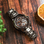 Original Tommy Hilfiger Analogue Multifunction Quartz Watch for Men with Gunmetal Stainless Steel Bracelet-1710479-Black dial with Black metal band-44mm-1