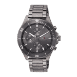 Original Tommy Hilfiger Analogue Multifunction Quartz Watch for Men with Gunmetal Stainless Steel Bracelet – 1791918 – 46mm-1