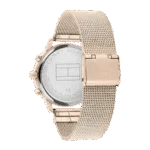 Original Tommy Hilfiger Analogue Multifunction Quartz Watch for Women with Rose Gold Colored Stainless Steel mesh Bracelet-1782303-38mm-1
