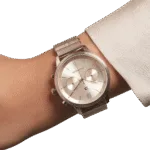 Original Tommy Hilfiger Analogue Multifunction Quartz Watch for Women with Rose Gold Colored Stainless Steel mesh Bracelet-1782303-38mm-1