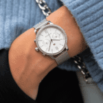Original Tommy Hilfiger Analogue Multifunction Quartz Watch for Women with Silver Stainless Steel mesh Bracelet-1782301-38mm-1