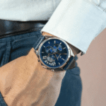 Original Tommy Hilfiger Baker Multifunction Blue Dial Leather Strap Men’s Watch – 1710451 -43.5mm-1