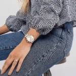 Original Tommy Hilfiger Blake Women’s Rose Gold Dial Gold Plated Band Watch-1781907-38mm-1