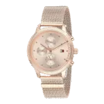 Original Tommy Hilfiger Blake Women’s Rose Gold Dial Gold Plated Band Watch-1781907-38mm-1