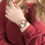 Original Tommy Hilfiger Blake Women’s Rose Gold Dial Gold Plated Band Watch-1781907-38mm-1