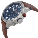 Original Tommy Hilfiger Men’s 1791066 Stainless Steel Case Watch with Brown Leather Strap, Blue dial, Band-1