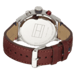 Original Tommy Hilfiger Men’s 1791066 Stainless Steel Case Watch with Brown Leather Strap, Blue dial, Band-1