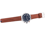 Original Tommy Hilfiger Men’s 1791066 Stainless Steel Case Watch with Brown Leather Strap, Blue dial, Band-1