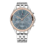 Original Tommy Hilfiger Men's Blue Dial Stainless Steel Band Watch-1781976-38mm-1