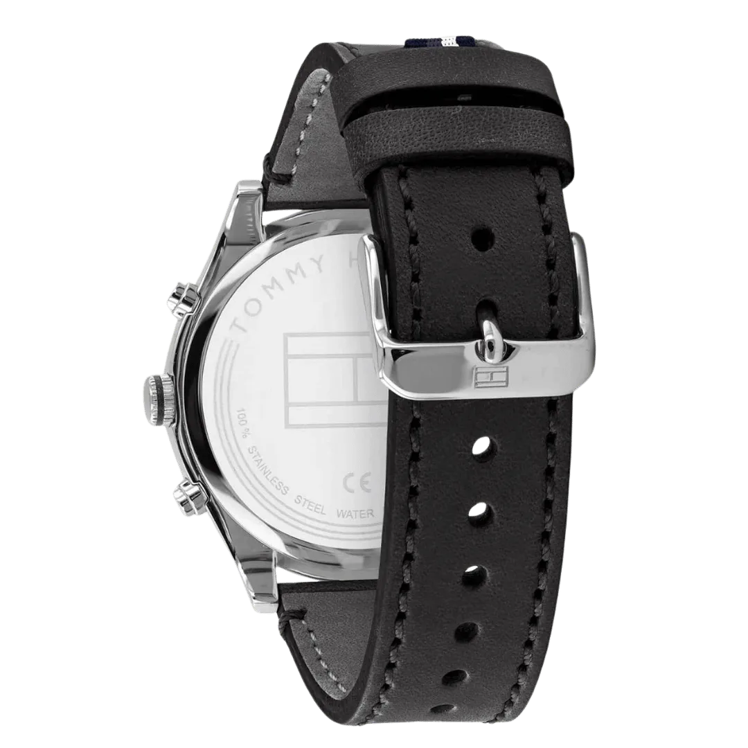 Original Tommy Hilfiger Men’s Leather Ashton Multi-Function Chronograph Watch 1791740-Black Leather Strap with Black dial-4 Original Tommy Hilfiger Men’s Leather Ashton Multi-Function Chronograph Watch 1791740-Black Leather Strap with Black dial-4