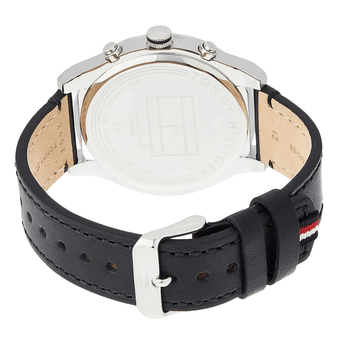 Original Tommy Hilfiger Men’s Leather Ashton Multi-Function Chronograph Watch 1791740-Black Leather Strap with Black dial-5 Original Tommy Hilfiger Men’s Leather Ashton Multi-Function Chronograph Watch 1791740-Black Leather Strap with Black dial-5