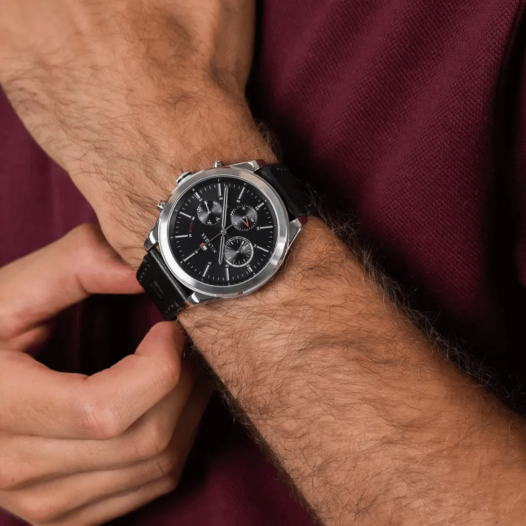 Original Tommy Hilfiger Men’s Leather Ashton Multi-Function Chronograph Watch 1791740-Black Leather Strap with Black dial-7 Original Tommy Hilfiger Men’s Leather Ashton Multi-Function Chronograph Watch 1791740-Black Leather Strap with Black dial-7