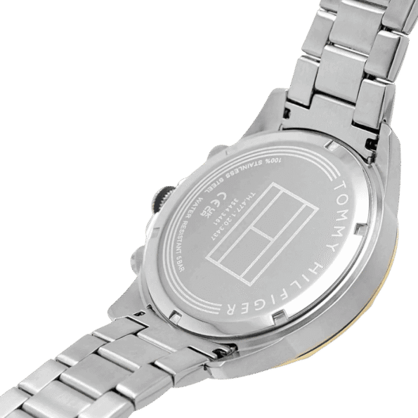 Original Tommy Hilfiger Men's Multifunction Stainless Steel Case and Link Bracelet Watch Color Silver Model 1792059 Silver-46mm-5
