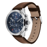 Original Tommy Hilfiger Men’s Qtz Multifunction Stainless Steel Case and Leather Strap Casual Watch Color Brown Model 1791855 Brown, Quartz Watch-1