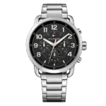 Original Tommy Hilfiger Men's Silver Stainless Steel Casual Watch-1791422-46mm-1