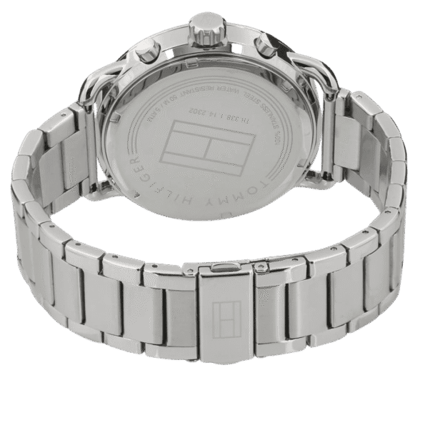 Original Tommy Hilfiger Men's Silver Stainless Steel Casual Watch-1791422-46mm-2