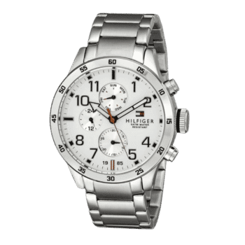 Original Tommy Hilfiger Men's White Dial Stainless Steel Band Watch - 1791140 - 46mm-2