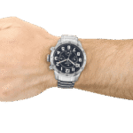 Original Tommy Hilfiger Silver Stainless Blue dial Watch for Men’s 1791053 – 46mm-1