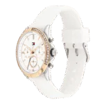Original Tommy Hilfiger Women’s Quartz Watch with Silicone Strap White 20 Model 1782388-38mm-1