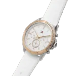 Original Tommy Hilfiger Women’s Quartz Watch with Silicone Strap White 20 Model 1782388-38mm-1